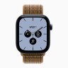 Apple Watch Series 12 42mm, Night Blue Ceramic Case with Sport Loop - Light Umber Plaid
