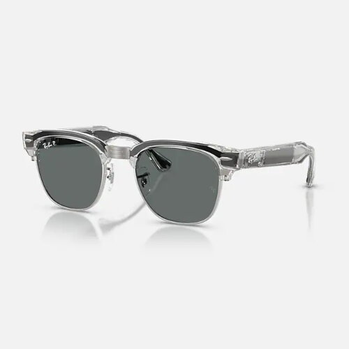 Ray-Ban Meta Audio Clubmaster (железно-серый прозрачный / Polarized темно-серые)