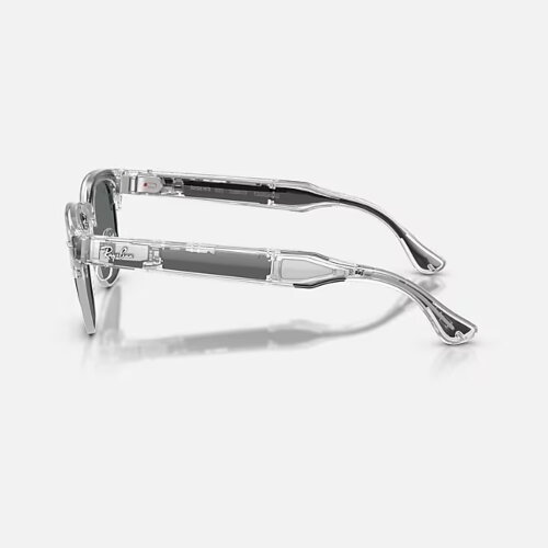 Ray-Ban Meta Audio Clubmaster (железно-серый прозрачный / Polarized темно-серые)