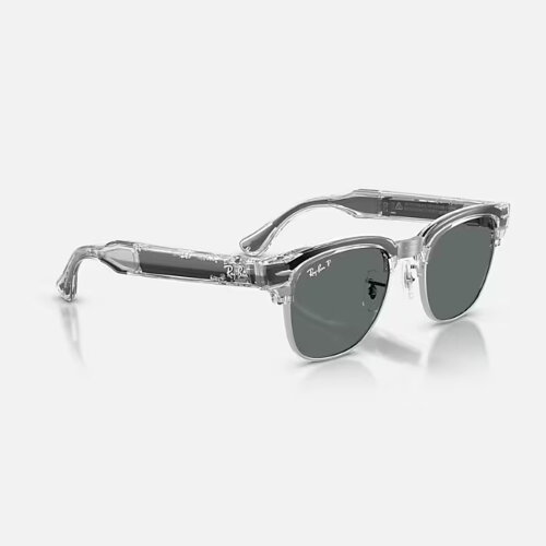 Ray-Ban Meta Audio Clubmaster (железно-серый прозрачный / Polarized темно-серые)