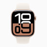 Apple Watch Series 10 46mm, Silver Aluminum Case with Sport Band - Starlight