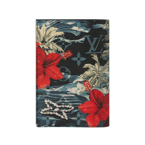 Обложка для паспорта Louis Vuitton Monogram Surfin (Navy Blue)