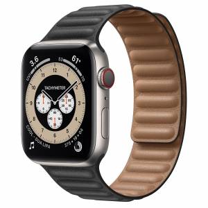 Купить Apple Watch 6 Titanium 44mm в Москве с зеленым монобраслетом