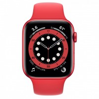 Apple Watch Series 6 44 мм, GPS + Cellular, красный алюминий, красный спортивный ремешок