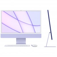 Apple iMac 24" (2021, M1, 8 ГБ, 256 ГБ SSD, 8-ядер CPU, 8-ядер GPU), фиолетовый