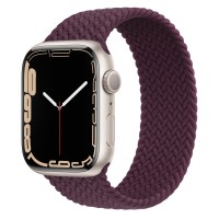 Apple Watch Series 7 45 мм, из алюминия «Сияющая звезда», плетеный монобраслет «Тёмная вишня»
