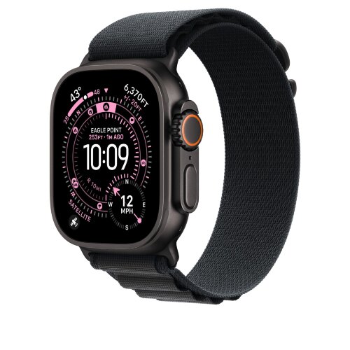 Браслет для Apple Watch Ultra 49mm Alpine Loop Finish Black (L) - Black (Черный)