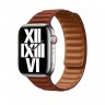Кожаный ремешок 45mm Leather Link S/M для Apple Watch - Umber