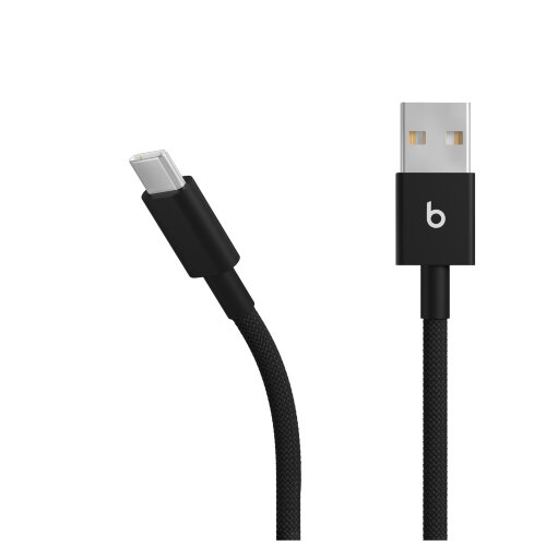 Комплект из двух плетёных кабелей Beats USB-A — USB-C, черный