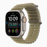 Apple Watch Ultra 4 49mm Titanium Case with Translucent Kelp Ocean Band