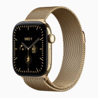 Apple Watch Series 12 46mm, Radiant Gold Titanium, Radiant Gold Milanese Loop