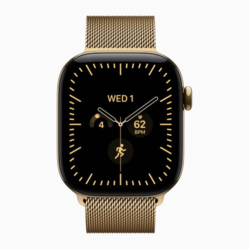 Apple Watch Series 12 46mm, Radiant Gold Titanium, Radiant Gold Milanese Loop