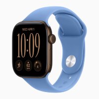Apple Watch Series 12 46mm, Dark Bronze Aluminum Case with Sport Band - Wildflower Blue