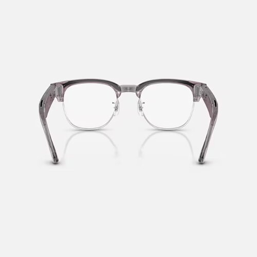 Ray-Ban Meta Audio Clubmaster Transitions (прозрачный сиреневый/ рубиновый фотохром)