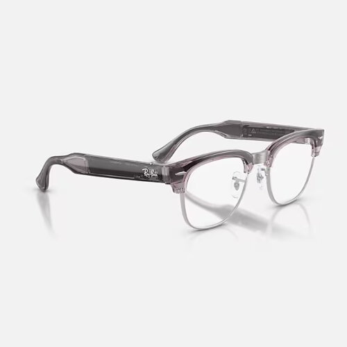 Ray-Ban Meta Audio Clubmaster Transitions (прозрачный сиреневый/ рубиновый фотохром)