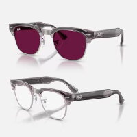 Ray-Ban Meta Audio Clubmaster Transitions (прозрачный сиреневый/ рубиновый фотохром)