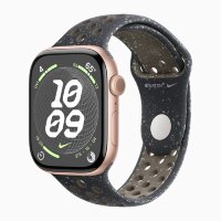 Apple Watch Series 10 46mm, Rose Gold Aluminum Case with Nike Sport Band - Midnight Sky