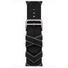 Apple Watch Hermes Series 10 46mm, ремешок из плетеного нейлона черный с серым
