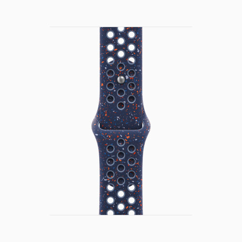 Apple Watch Series 11 42mm, Space Gray Aluminum Case with Nike Sport Band - Blue Ribbon