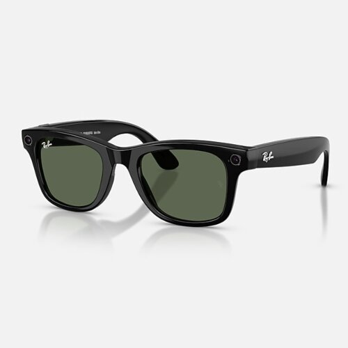 Ray-Ban Meta Gen 2 Wayfarer (линзы зеленые Classic G-15, глянцевая черная оправа) L