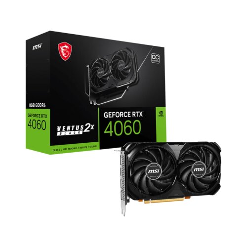 Видеокарта NVIDIA MSI GeForce RTX 4060 VENTUS 2X BLACK 8G OC