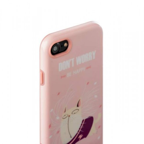Набор iBacks Lady's Бегущий Кот для iPhone 8 и 7 - Розовый