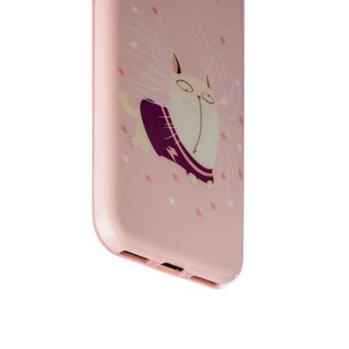 Набор iBacks Lady's Бегущий Кот для iPhone 8 и 7 - Розовый