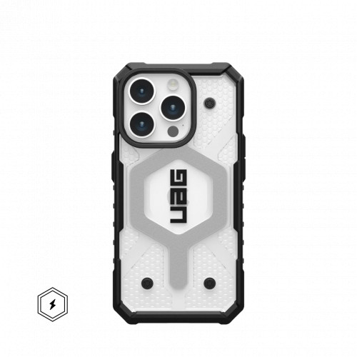 Защитный чехол Uag Pathfinder Clear для iPhone 15 Pro Max с MagSafe - Лед (Ice)