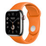 Apple Watch Hermes Series 10 42mm, тонкий кожаный ремешок песочного цвета