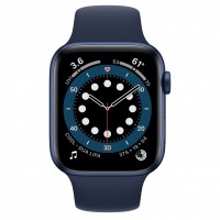 Apple Watch Series 6 44 мм, GPS + Cellular, синий алюминий, спортивный ремешок «тёмный ультрамарин»