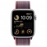 Apple Watch SE (2022) 44mm, Silver Aluminum Case with Sport Loop - Elderberry