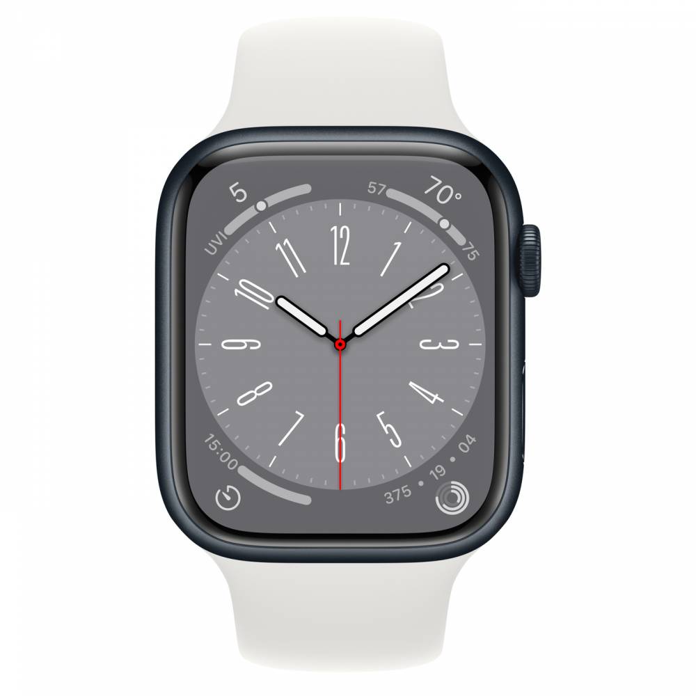Apple Watch 8 Aluminum Midnight 45mm White