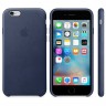 Чехол кожаный для iPhone 6s Plus Тёмно-синий