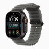 Apple Watch Ultra 4 49mm Black Titanium Case with Translucent Black Ocean Band