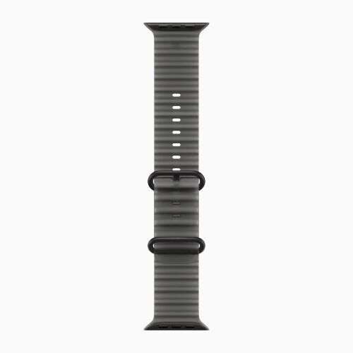 Apple Watch Ultra 4 49mm Black Titanium Case with Translucent Black Ocean Band