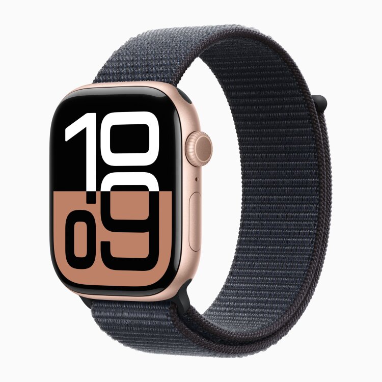Apple Watch 10 Rose Gold Aluminum 42mm Ink Loop