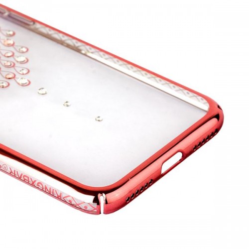 Чехол-накладка KINGXBAR для iPhone 8 и 7 со стразами Swarovski - розовый (Колье)