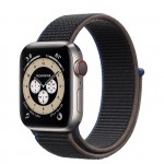 Apple Watch Edition Series 6 Titanium 40mm, спортивный браслет угольного цвета