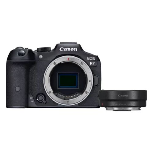 Canon EOS R7 Mirrorless Camera and Mount Adapter EF-EOS R