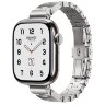 Apple Watch Hermes Series 11 42mm, блочный стальной тонкий браслет (M)