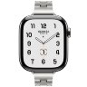 Apple Watch Hermes Series 11 42mm, блочный стальной тонкий браслет (M)