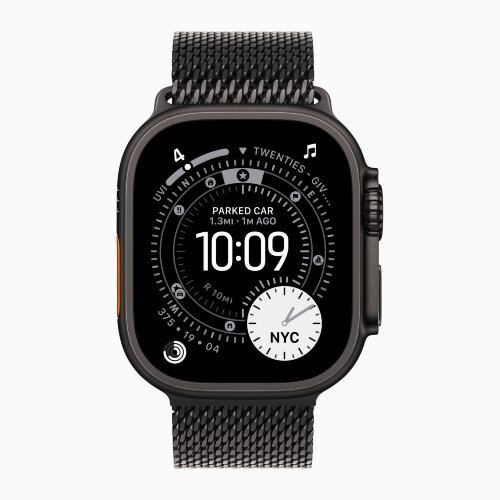 Apple Watch Ultra 3 49mm Black Titanium Case with Black Milanese Loop (Medium) Apple Watch Ultra 3 49mm Black Titanium Case with Black Milanese Loop (Medium)