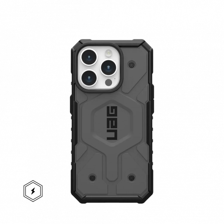 Защитный чехол Uag Pathfinder для iPhone 15 Pro с MagSafe - Серебро (Silver)