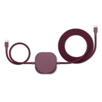 Кабель зарядки Zens USB-C — USB-C Charging Cable Prо 2, бордовый