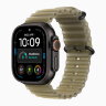 Apple Watch Ultra 4 49mm Black Titanium Case with Translucent Kelp Ocean Band
