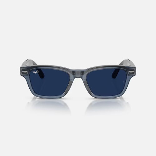 Ray-Ban Meta Audio Burbank Transitions (синий прозрачный / сапфировый фотохром)