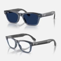 Ray-Ban Meta Audio Burbank Transitions (синий прозрачный / сапфировый фотохром)