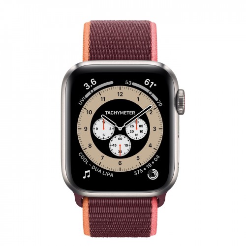 Apple Watch Edition Series 6 Titanium 40mm, спортивный браслет сливового цвета