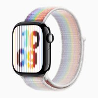 Apple Watch Series 11 42mm, Jet Black Aluminum Case with Sport Loop - Pride Edition