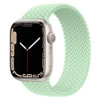 Apple Watch Series 7 45 мм, из алюминия «Сияющая звезда», плетеный монобраслет Фисташковый